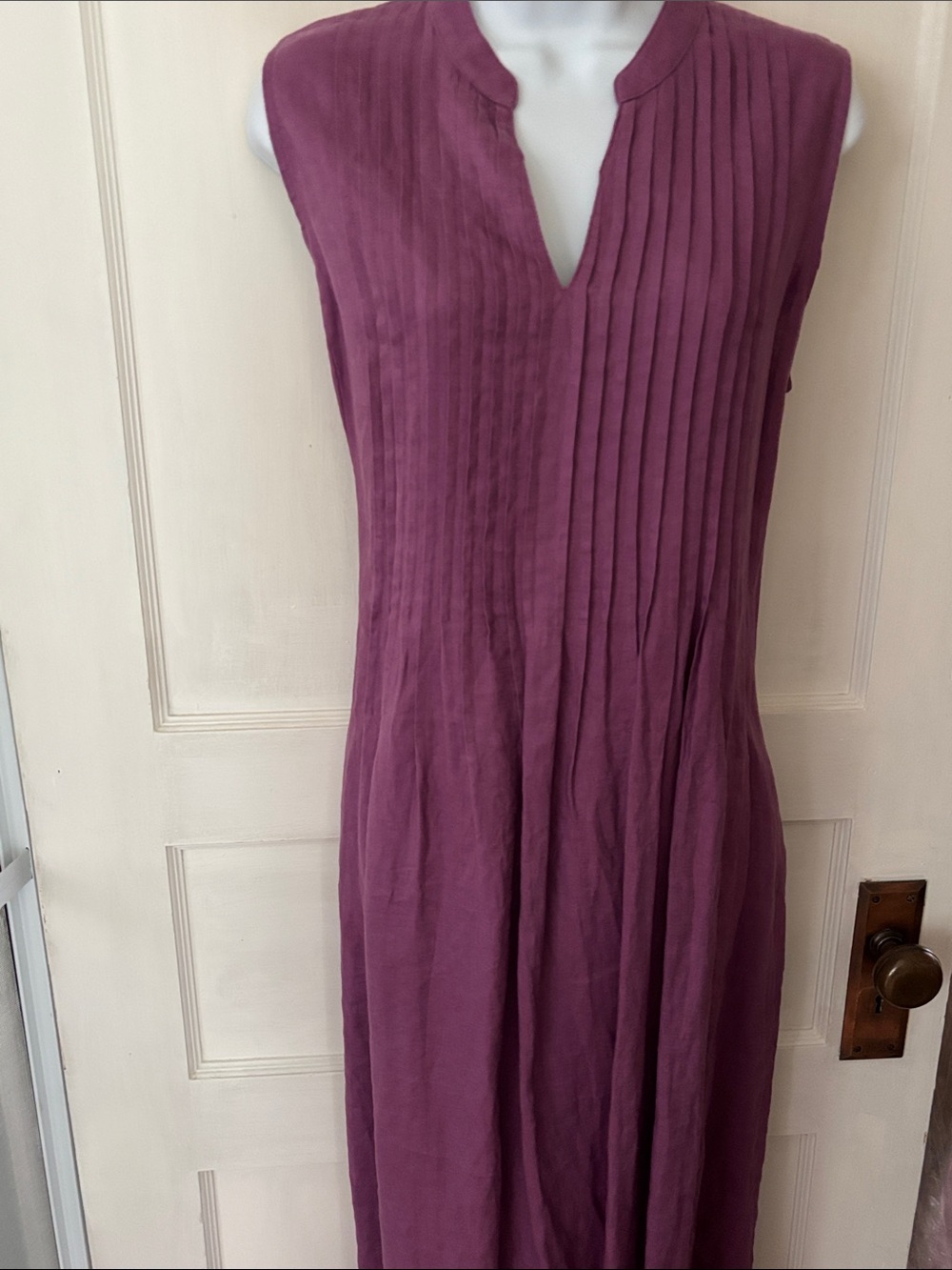 J.Jill Sleeveless Pleated Midi Dress